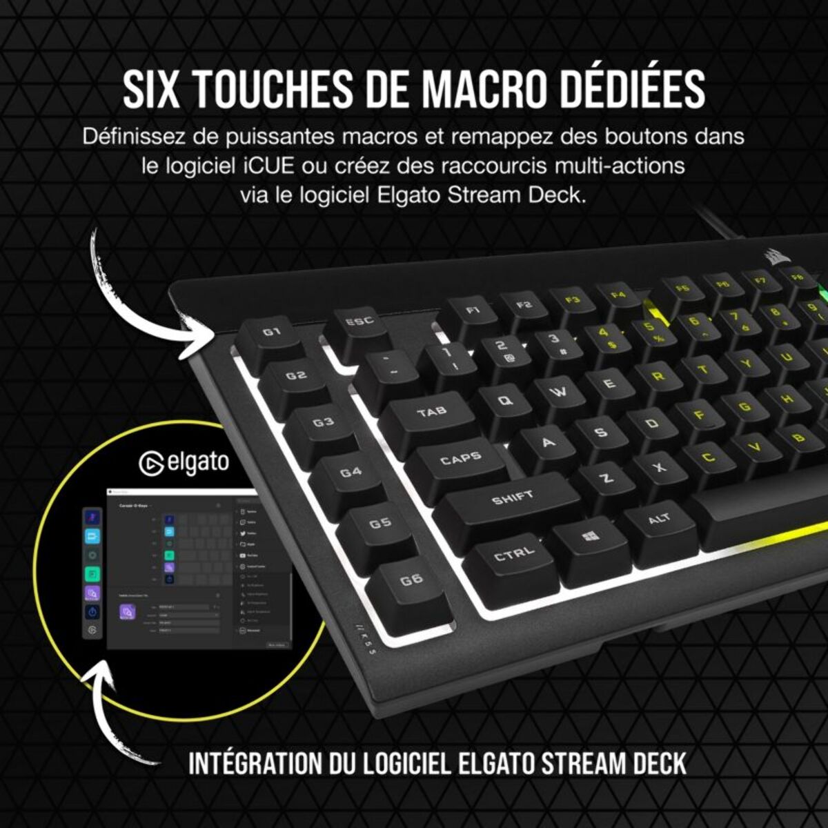 Clavier gamer CORSAIR K55 RGB Pro