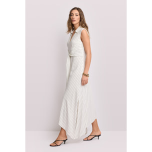 Kocca - Abito asimmetrico a righe Donna, Righe, Scollo a V