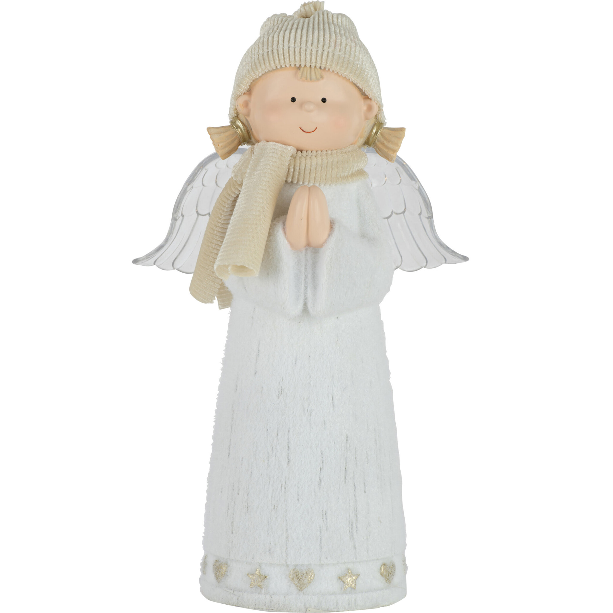 J-Line figurine Ange - polyrésine - blanc - large - LED