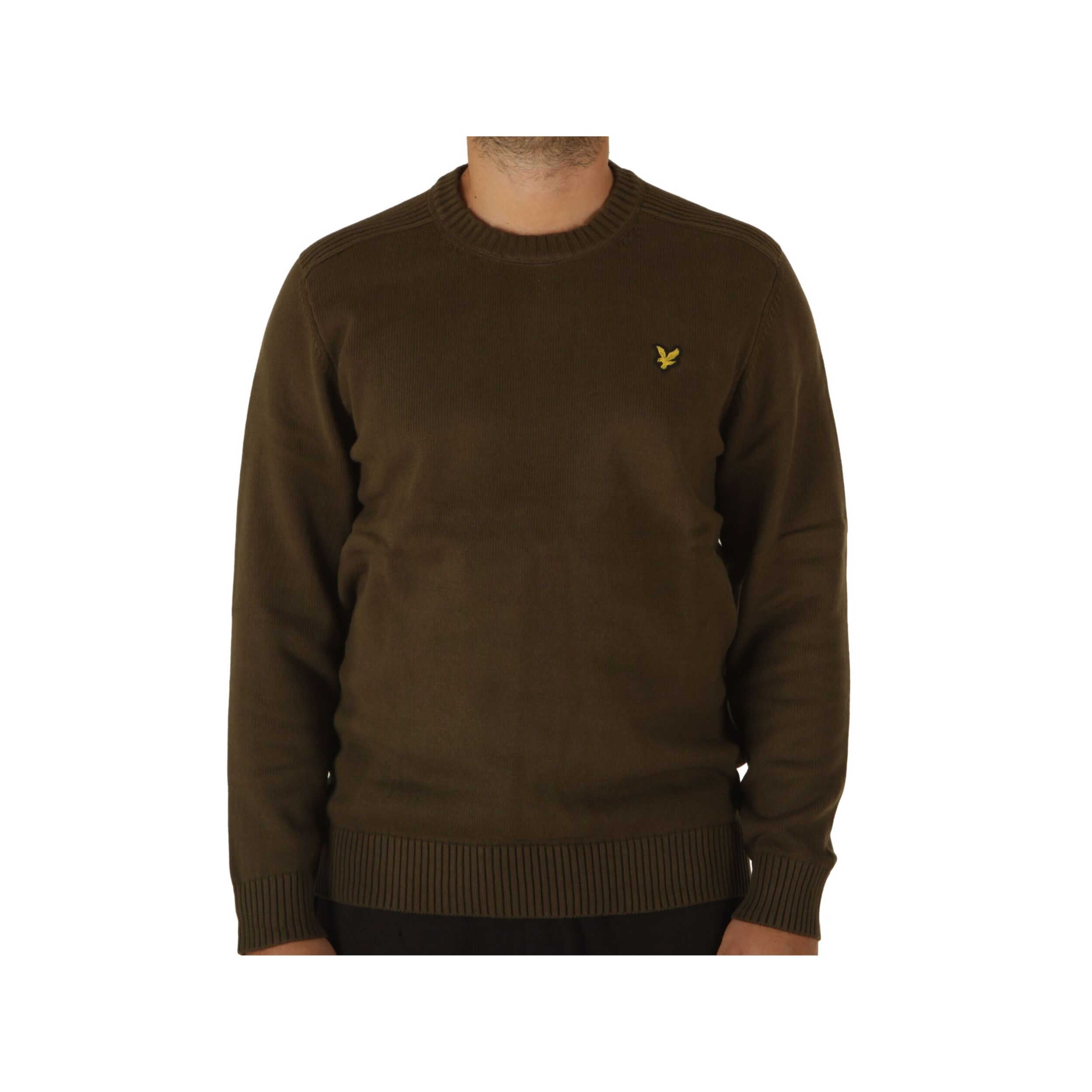 Felpe Lyle & Scott Shoulder detail Crew Neck Jumper Olive Verde