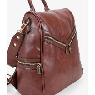 Mochila de vestir marrón antirrobo