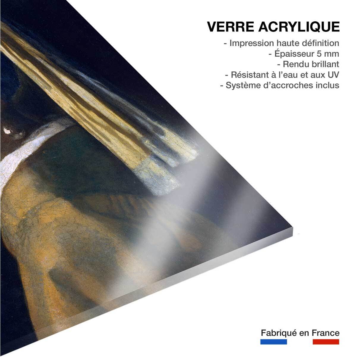 Tableau la jeune à la perle de vermeer  Tableau plexiglas