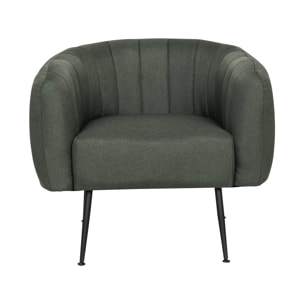 Fauteuil en tissu "Diana" - 1 place - Gris foncé