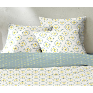 Parure Housse De Couette 3pcs Coton 51 Fils Creala Multico