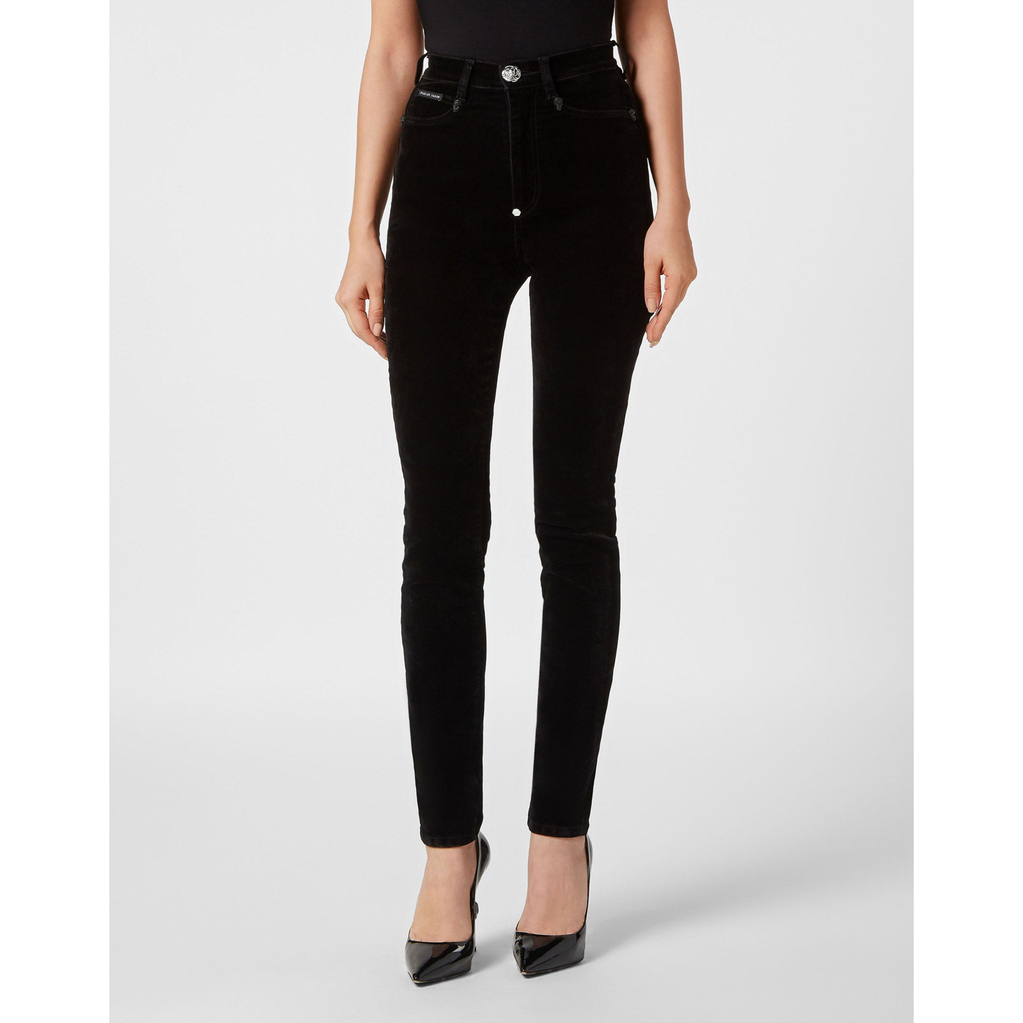 PHILIPP PLEIN Super High Waist Jegging SKULL