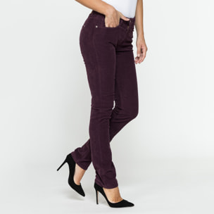 PANTALONE 5 TASCHE MOD. 752 IN VELLUTO STRETCH