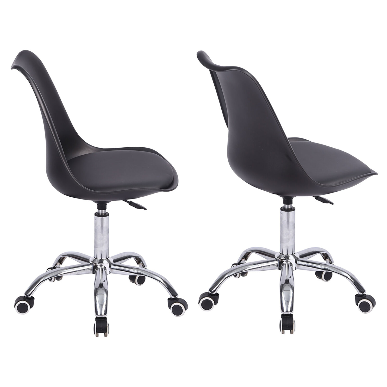 Chaise de bureau réglable en hauteur noire ANNE