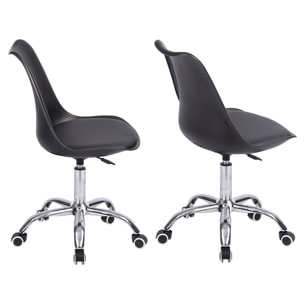 Chaise de bureau réglable en hauteur noire ANNE