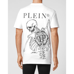 PHILIPP PLEIN Camiseta de cuello redondo y manga corta SKELETON