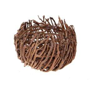 Cachepot con stecchi naturali - Pezzi 1 - Marrone - 23XH15X23cm - Bianchi Dino