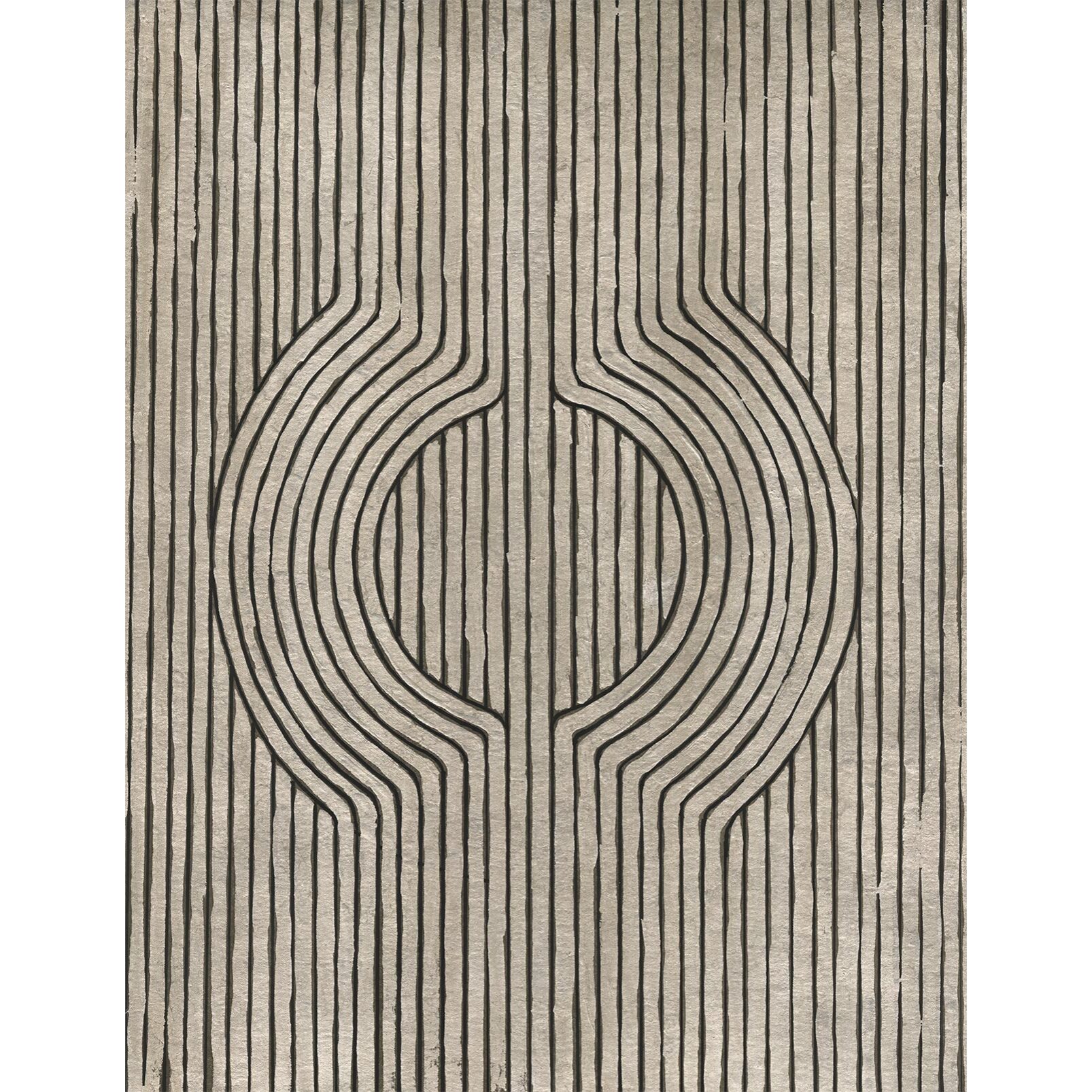 Papier peint graphique bois de cedre Intissé