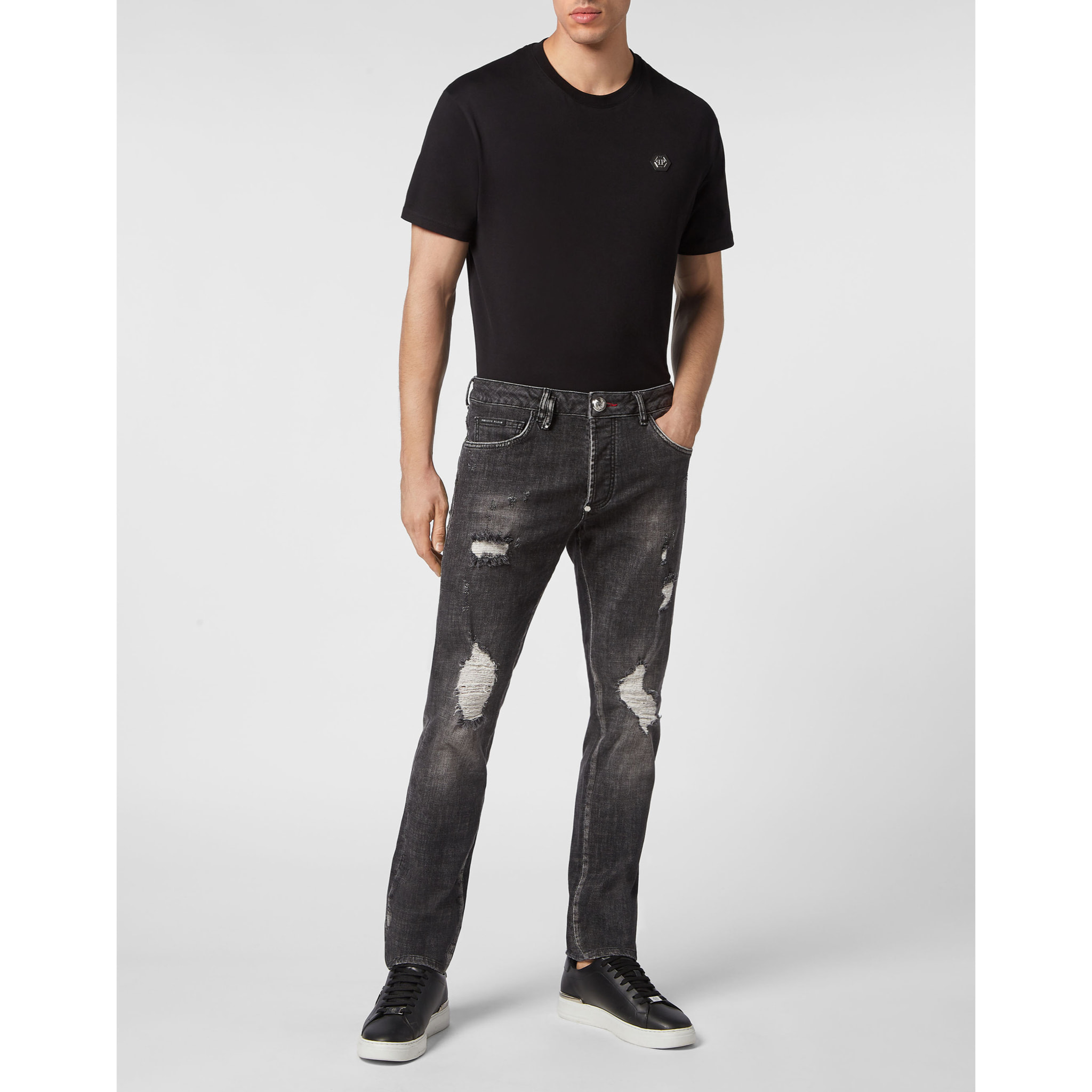 PHILIPP PLEIN Vaqueros de corte recto SKULL&BONES