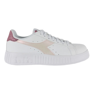 Zapatillas Sneaker para Mujer - DIADORA Step p glitter rainbow 101.178338 01 C3113 White/Pink lady