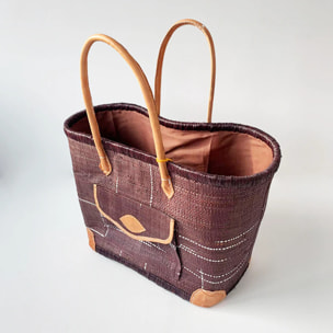 Panier artisanal Manjopika MM avec pochon Chocolat