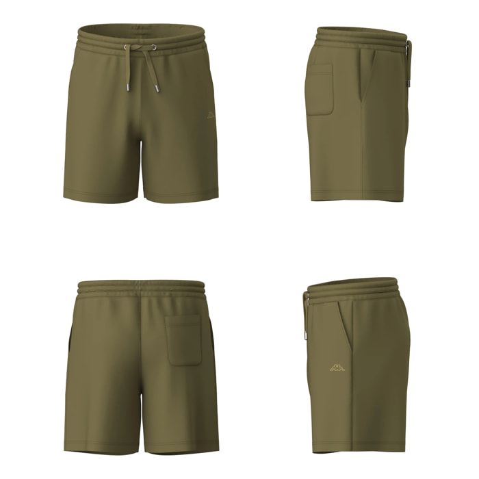 Kappa - Pantalones cortos Hombre Verde - Kochab French Terry