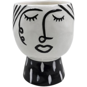 Vaso elegante, Porcellana, Colore Bianco, Misure: 15 x 15 x 19 cm