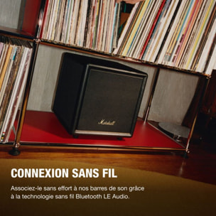 Caisson de basse MARSHALL Heston Sub 200 Noir - Compatible barre de son Marshall, connexion sans fil