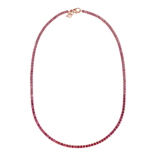 Collana Tennis con Cubic Zirconia Fucsia Effetto Dégradé