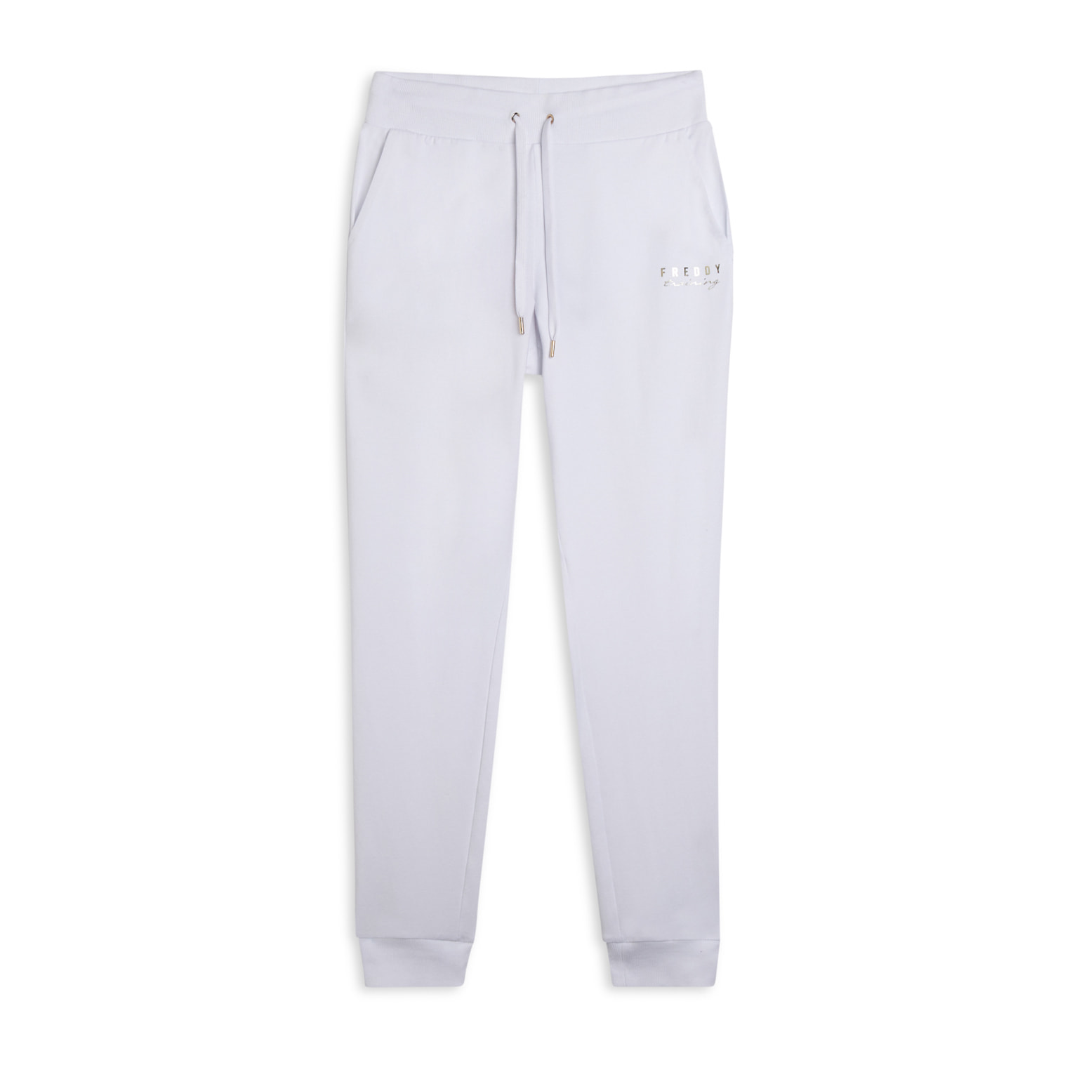 Pantaloni regular fit in jersey con polsini sul fondo