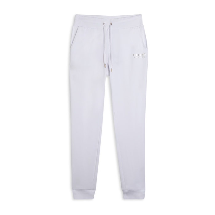 Pantaloni regular fit in jersey con polsini sul fondo