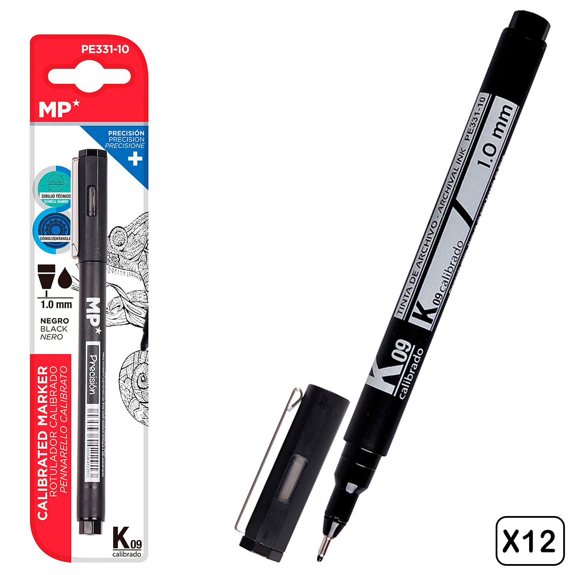 PACK 12 Uds. MARCATORE CALIBRATO 1.0 mm