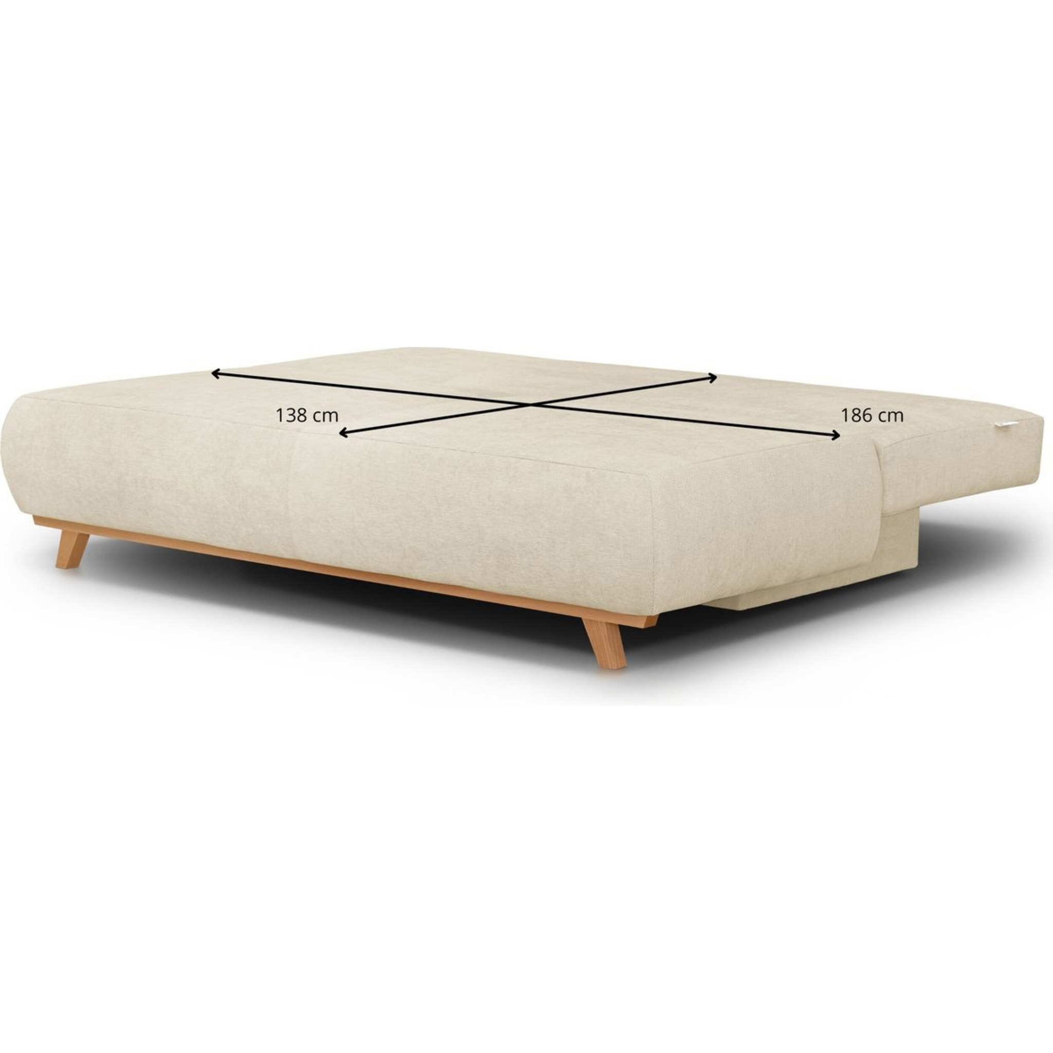 Canapé convertible 3 places en tissu chenille - LARIA
