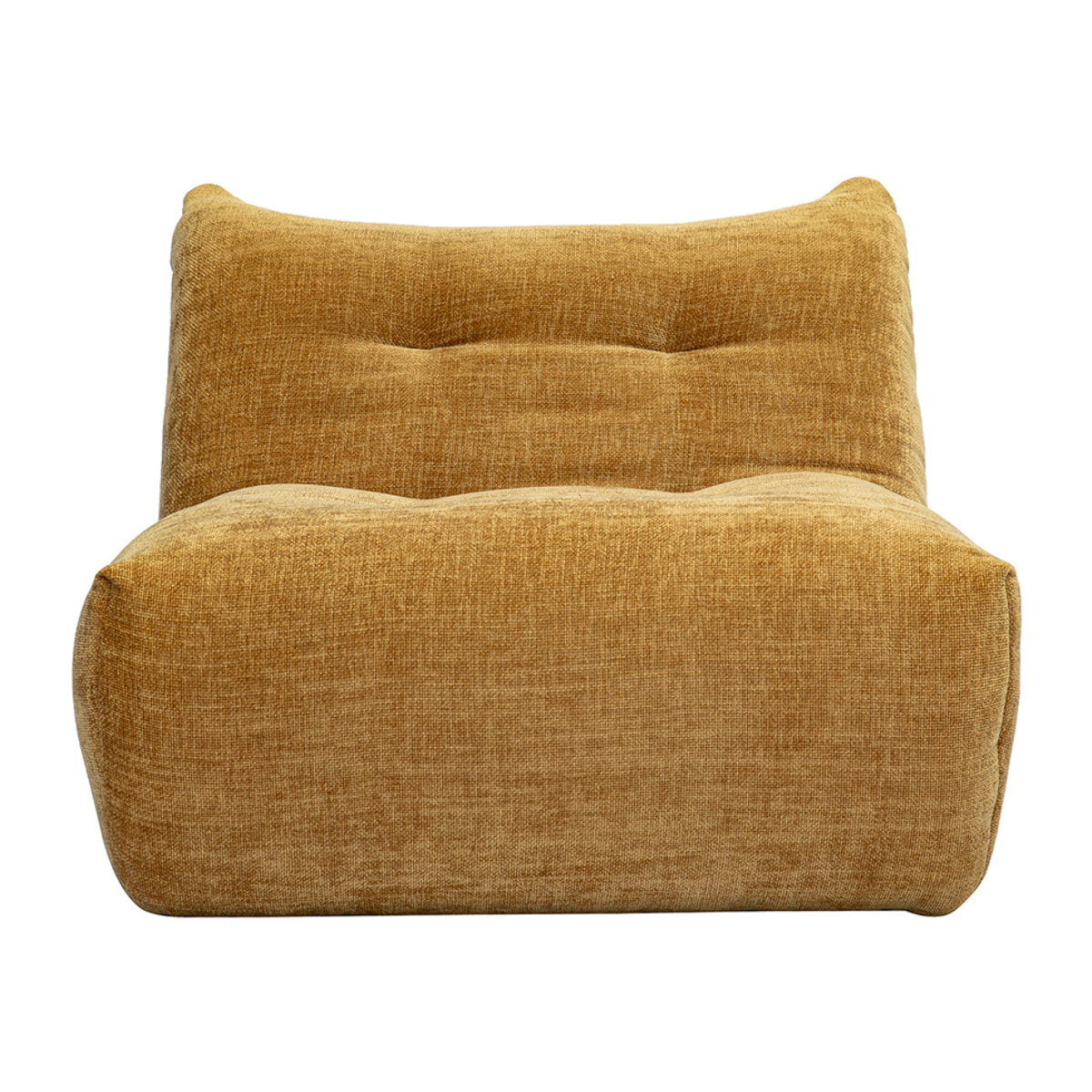 Fauteuil lounge en tissu effet velours texturé bronze BUMPY