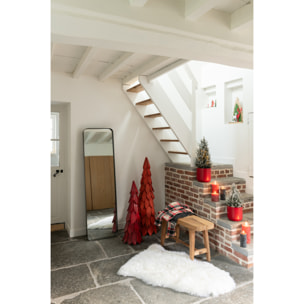 J-Line décoration Sapin Noël Pièces - bois - blanc - large