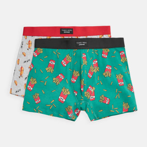 Confezione da 2 boxer Sockarrats con stampa alimentare