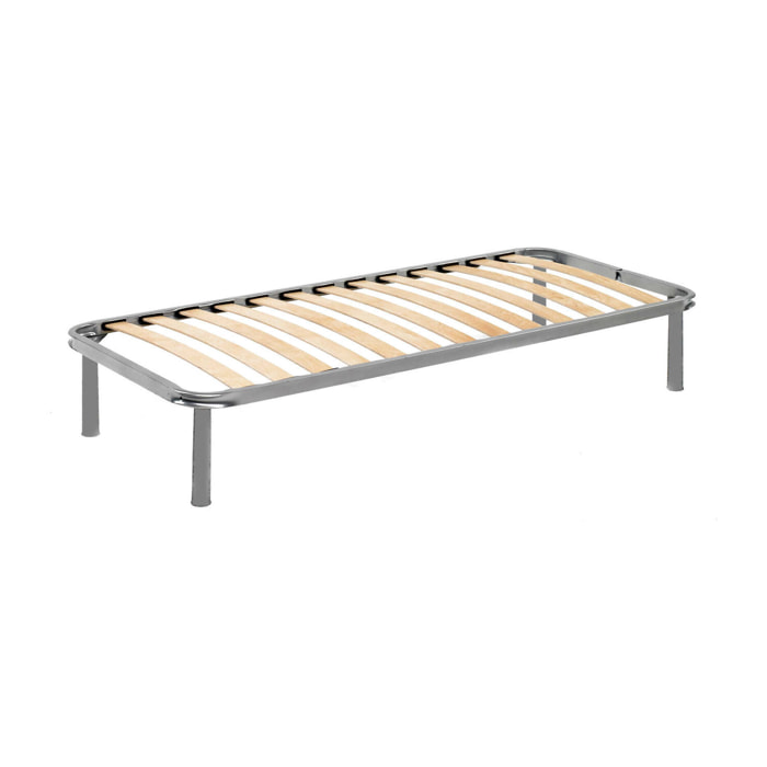 Rete letto singolo Agos, Rete ortopedica a doghe, 100% Made in Italy, Cm 80x190h 31
