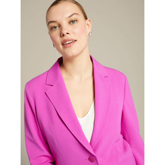 Elena Mirò - Blazer de tejido vaporoso - Fuchsia