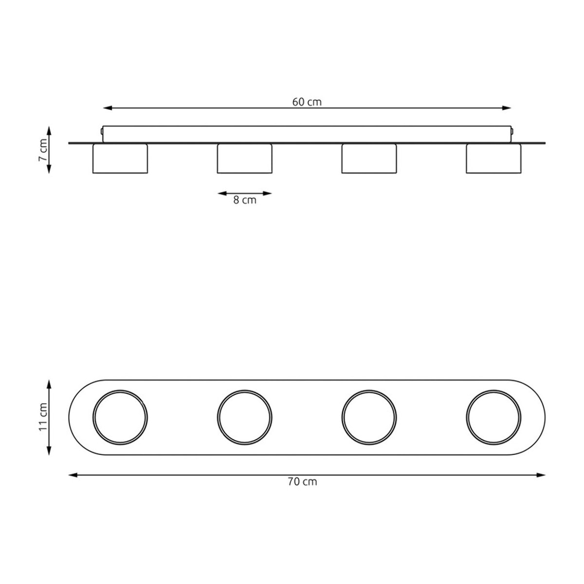 Lampada da soffitto Diaz in acciaio nero opaco