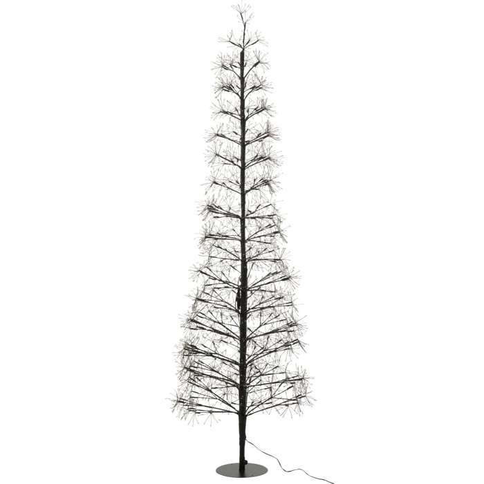 J-Line décoration Arbre - blanc chaud - acier - noir - large - LED