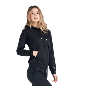 Tuta da donna con cappuccio e zip Neon