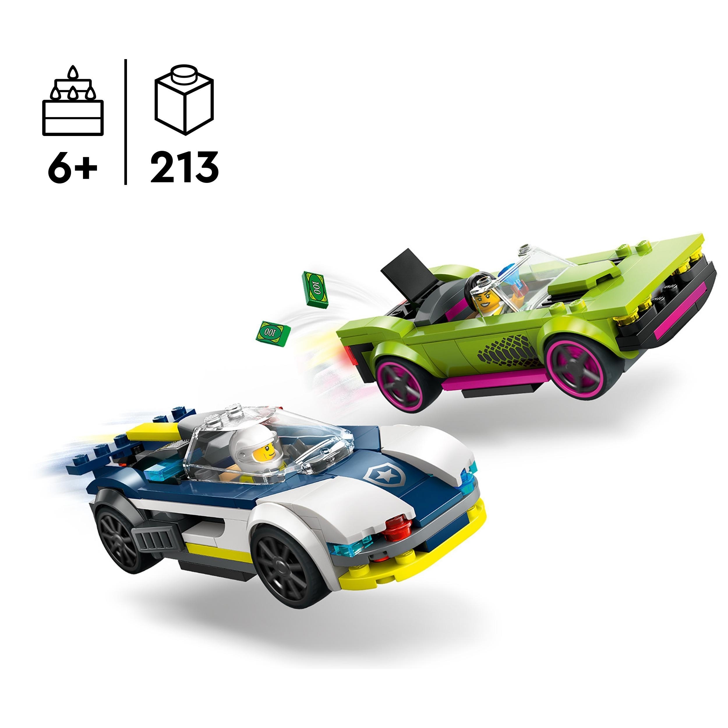 LEGO CITY 60415 - INSEGUIMENTO DELLA MACCHINA DA CORSA