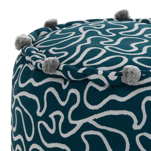 Tomasucci TANGLE 3 pouf rond Bleu