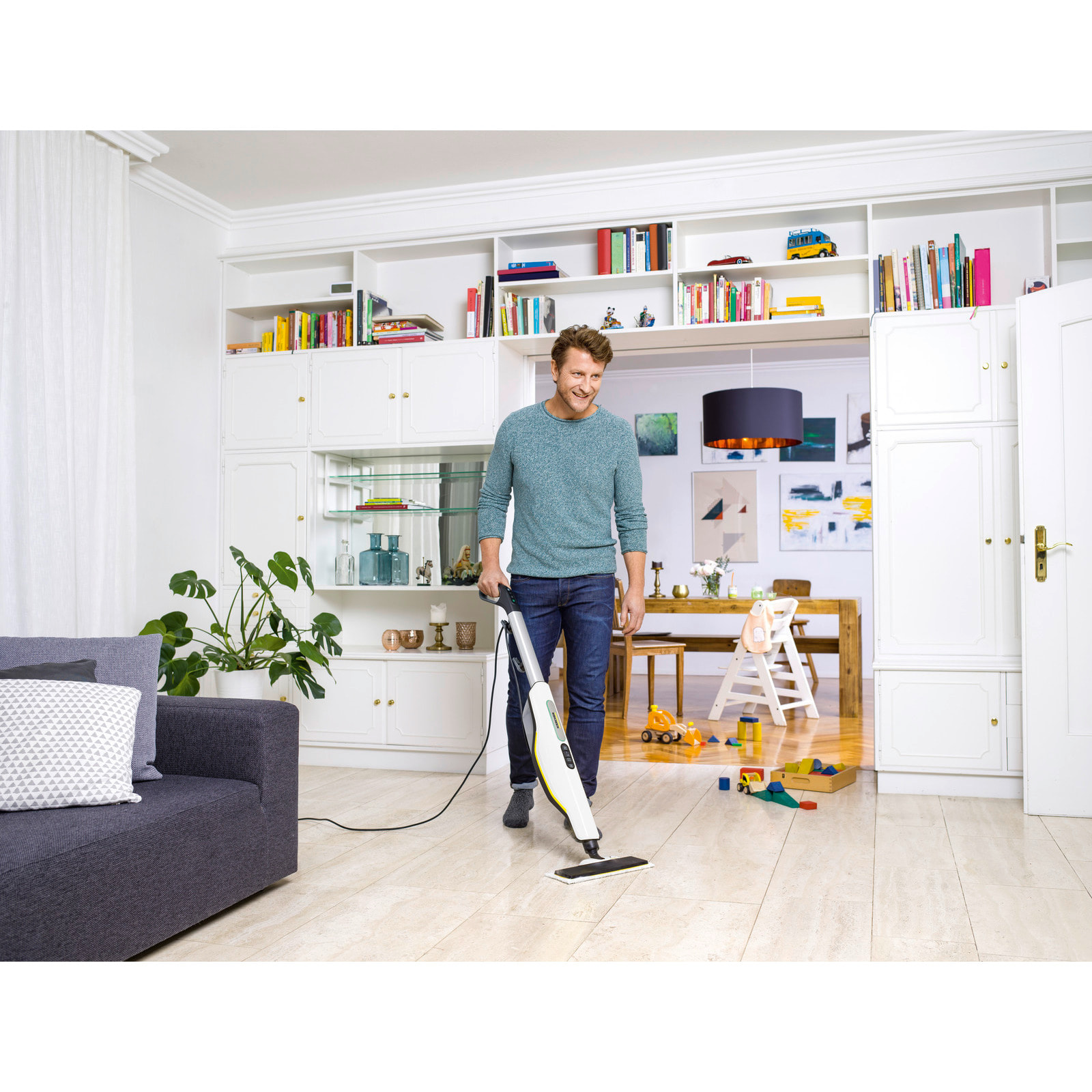 Balai nettoyeur vapeur Karcher SC 3 Upright - Puissance 1600W- Temps de chauffe rapide- Réservoir remplissable en continu