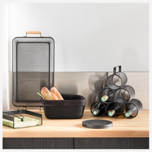 Rangement 6 bouteilles métal "Mayaj"