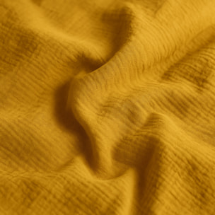 Housse De Couette 100% Gaze De Coton Safran Mineral