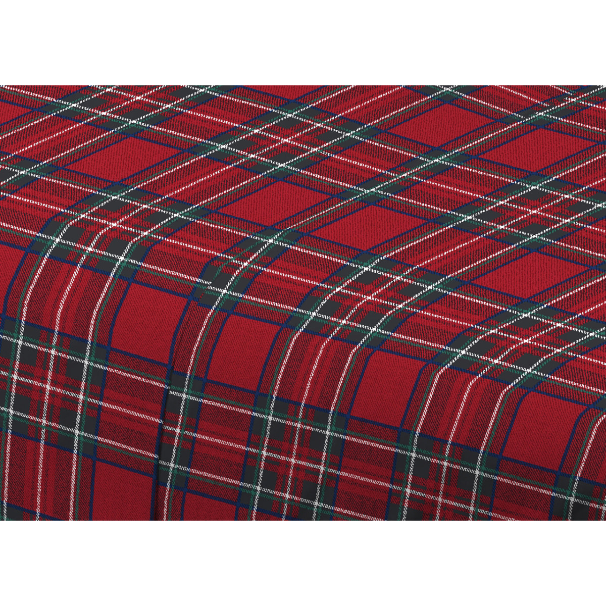 Completo Lenzuola 100% Cotone Kilt Rosso