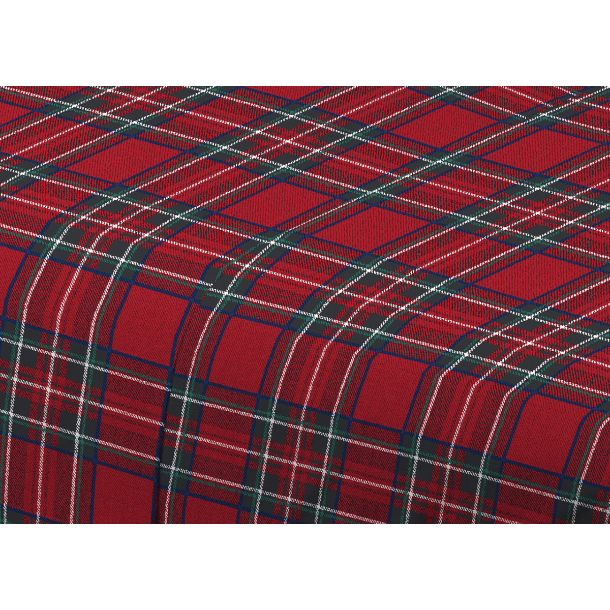 Completo Lenzuola 100% Cotone Kilt Rosso