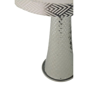 LAMPADA DA TAVOLO TOWER ARGENTO CM Ø 30X54