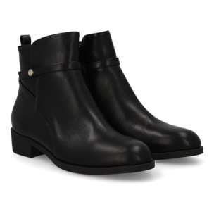 Botin mujer plano, estampado liso.