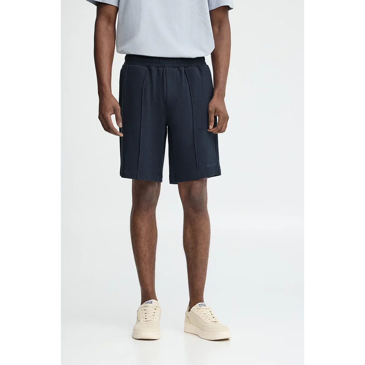 Bermuda jogger blu marino con logo Polo Club