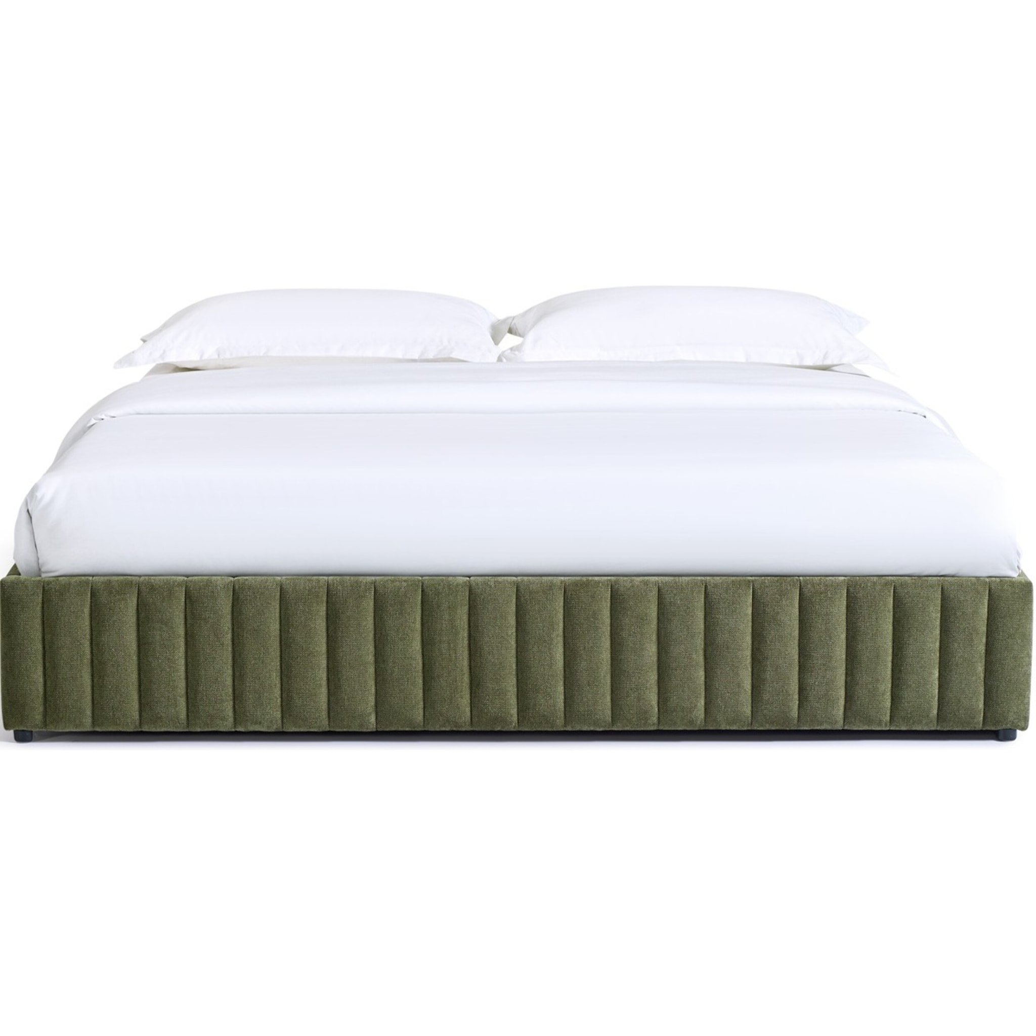 Lit coffre adulte en tissu chenille - BALTO