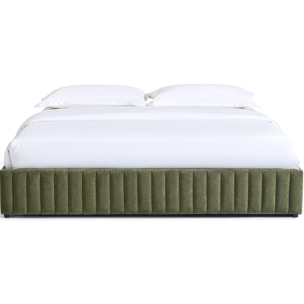 Lit coffre adulte en tissu chenille - BALTO