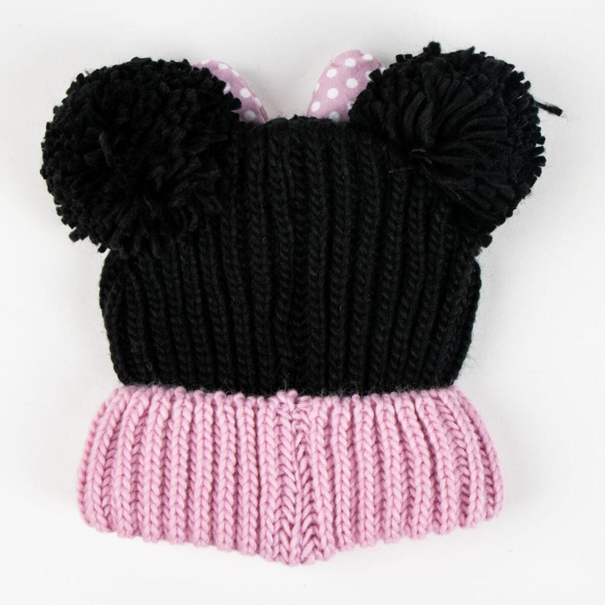 Conjunto gorro, guantes y tubo de cuello infantil "Minnie"
