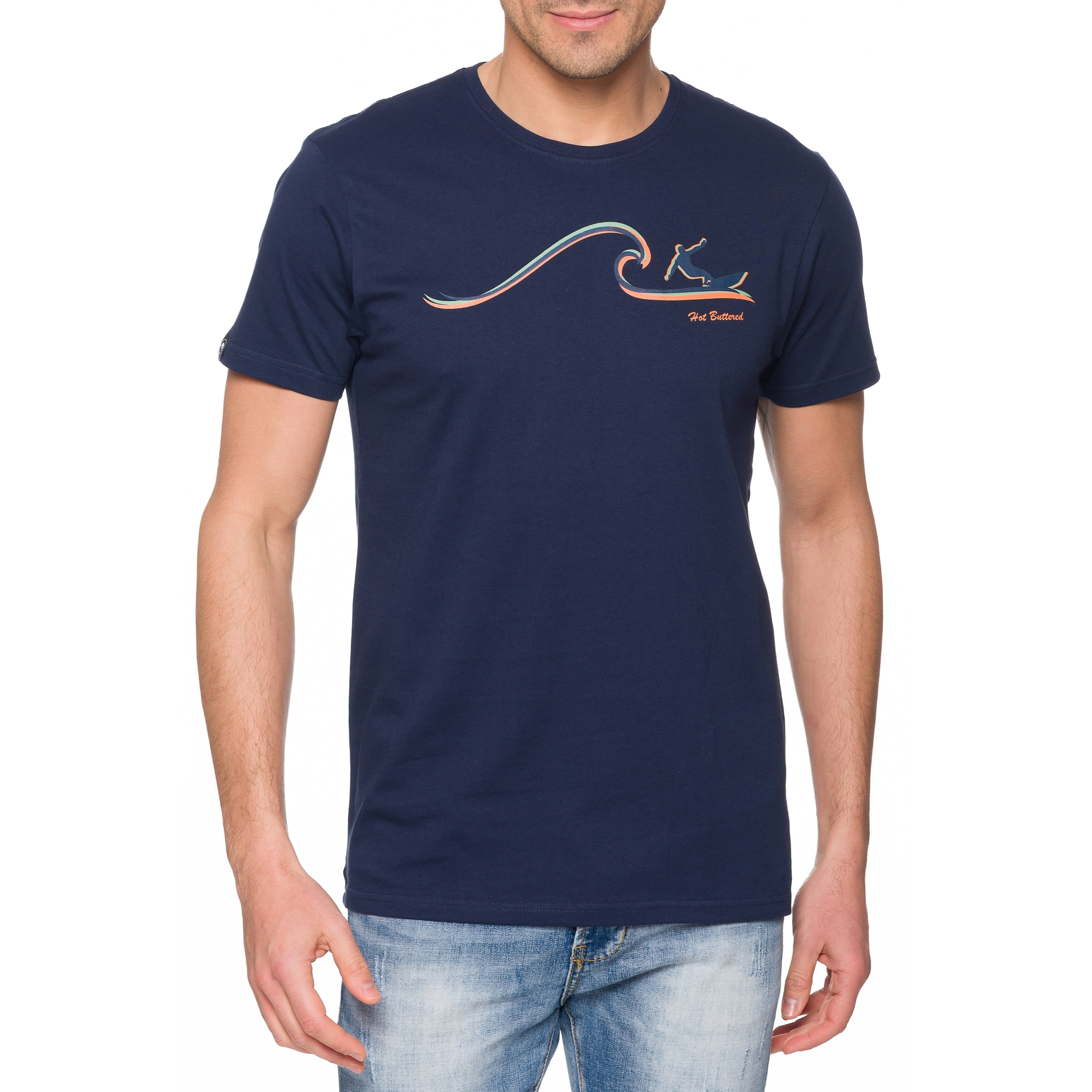 T-shirt in cotone 150 gr Hot Buttered Tamahee Colore Blu Navy.