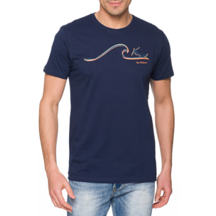 T-shirt in cotone 150 gr Hot Buttered Tamahee Colore Blu Navy.