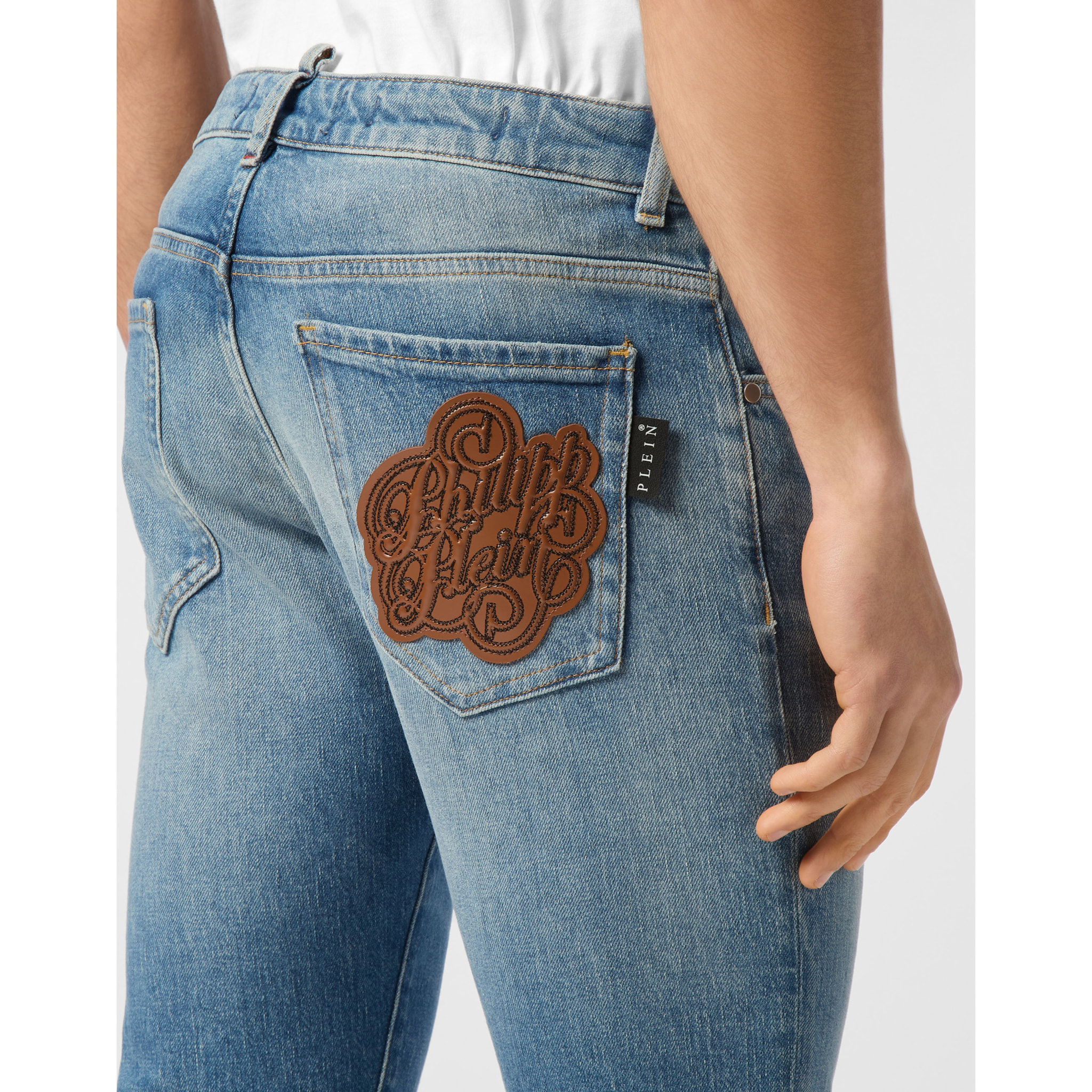 PHILIPP PLEIN Vaqueros de corte recto SIGNATURE